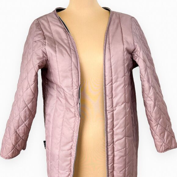 Vintage Changing Scene Rain Coat Belt Size 18 Zip Out Quilted Liner Shiny Fabric - Picture 8 of 16